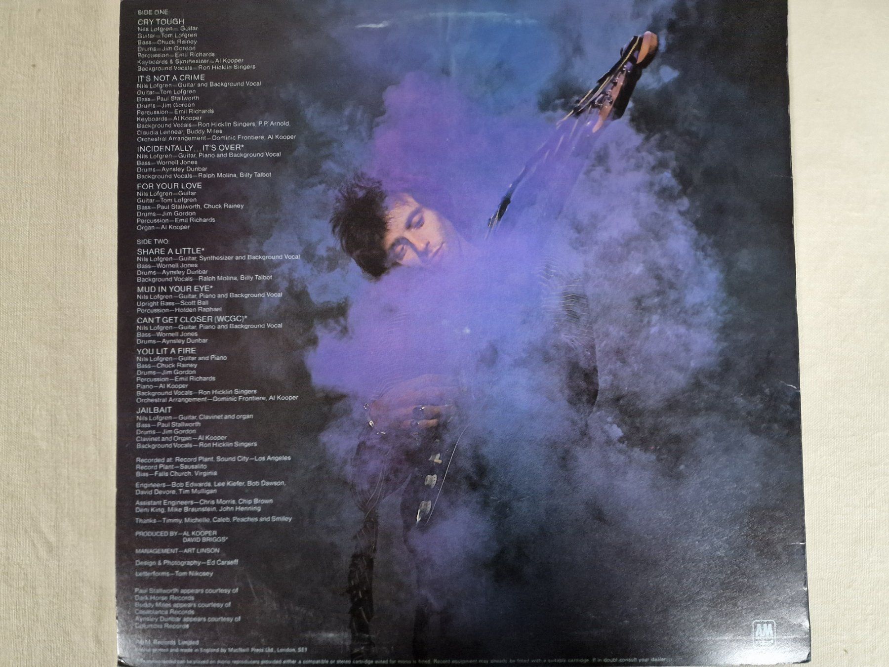 Dischi in vinile: Nils Lofgren LP – Cry Tough – Usato da Root venduto da atelier22 1