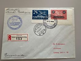 Flugpost Nationale Briefmarken Ausstellung Aarau 1938