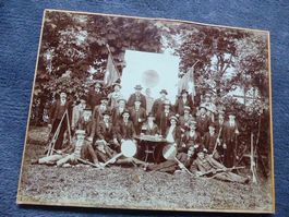 Oberwil,BL,Militär-Schützen,J.Degen,Langgewehre,Signal,Fahne