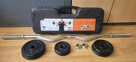 Curlstangen-Set 20,5 kg mit Koffer guter Zustand