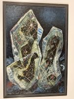 Erwin Stählin 1968 (1901-1970) Kristall Gemälde signiert Nr.