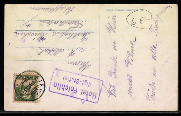 Cartoline postali: Rigi-Staffel, Strassenpartie mit Hotel u – Usato da Berlin venduto da bartko-reher 1