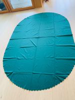 Grüne Tischdecke, oval, neuwertig, 165cm x 244cm, Top!