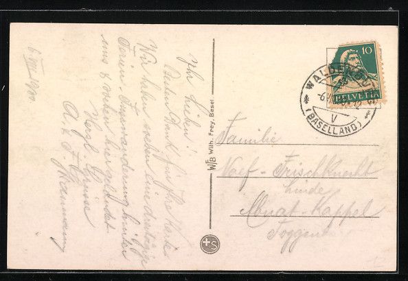 Cartoline postali: AK Waldenburg, Sicht über den Ort, 1930 – Usato da Berlin venduto da bartko-reher 1