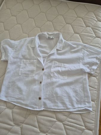 Damenbluse Hollister weiss Grösse M neuwertig