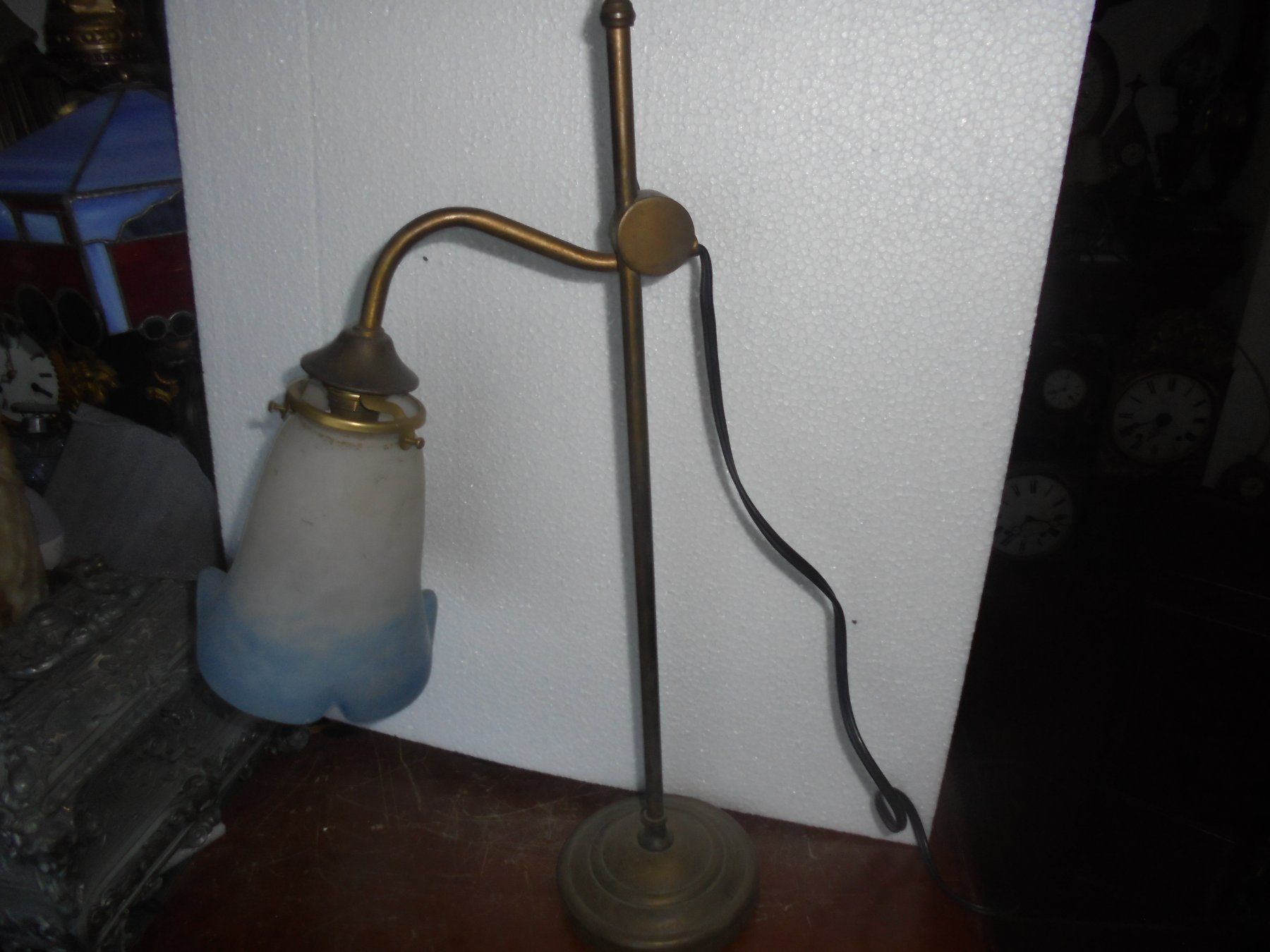 Lampade: Antike Tischlampe von ca. 1900-20 – Usato da Camorino venduto da Hunpete 1