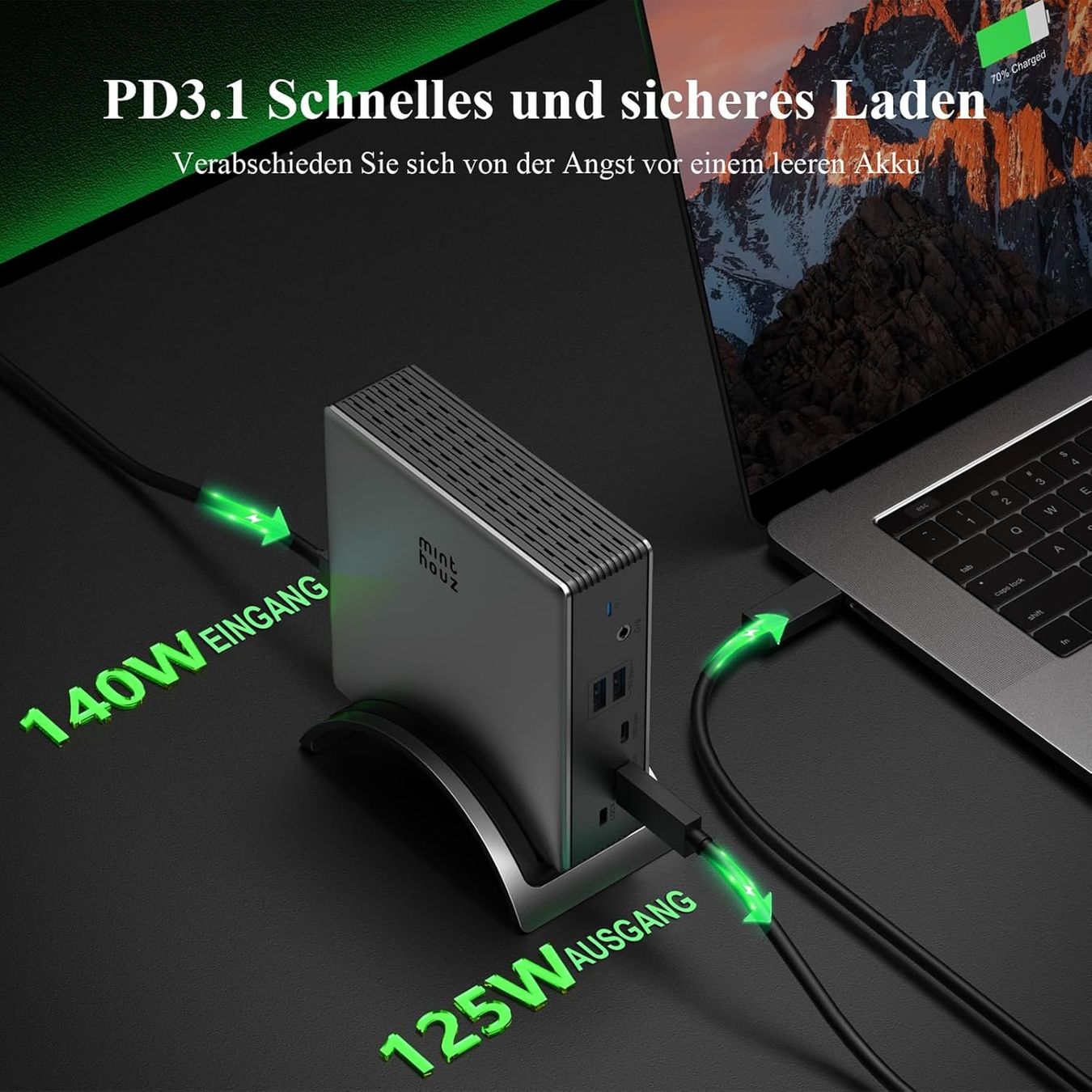 Dockingstation: USB-C Dockingstation 9-in-1 mit 140W PD & 8K HDMI/DP – Neu und originalverpackt aus Suhr von SchnapperCH 2