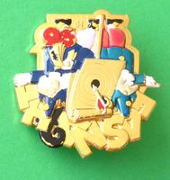 Basler Fasnachtsplakette Gold  farbig 1996