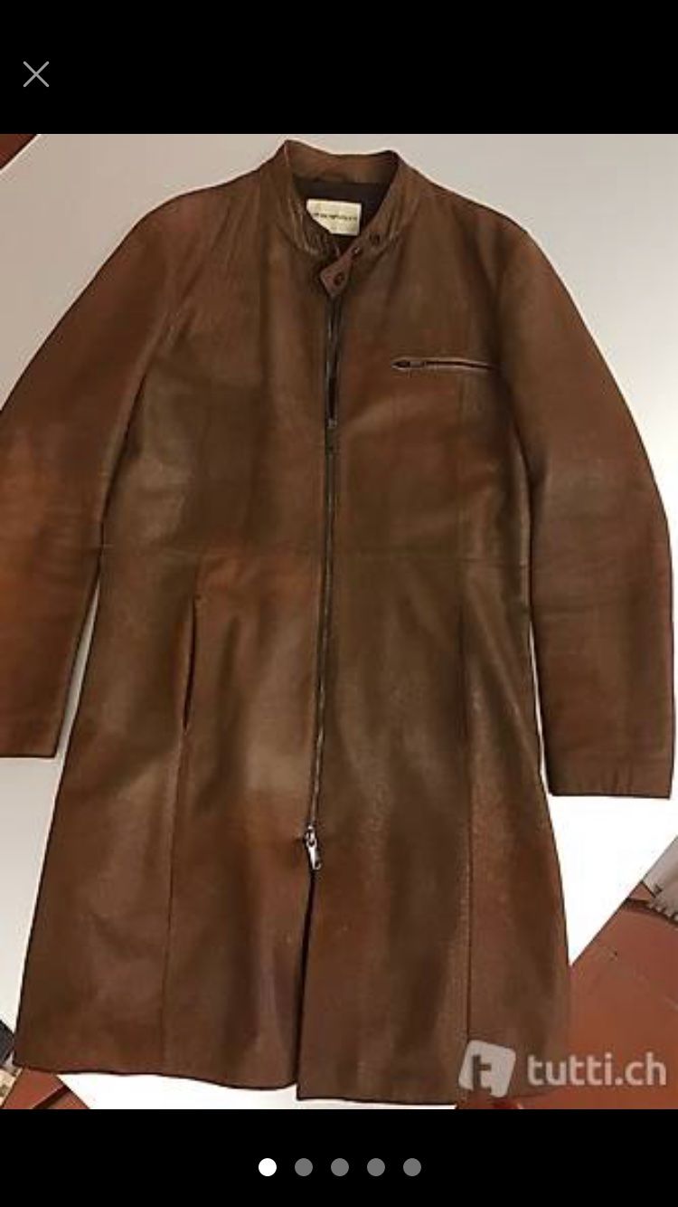 Armani Cappotti: Cappotto scamosciato Armani – Usato da Riva San Vitale venduto da bau64