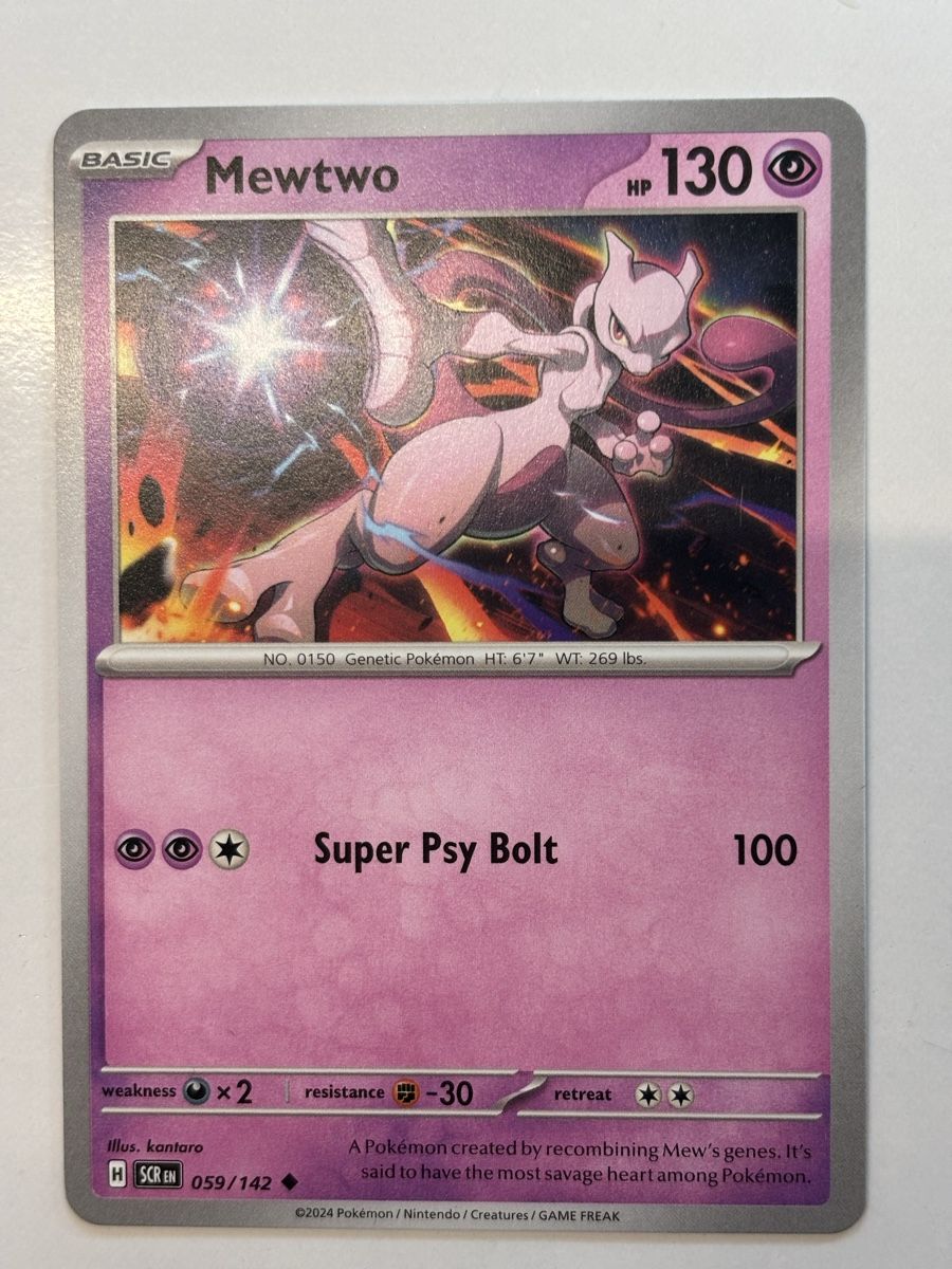 Pokémon Carte collezionabili: Carte Pokémon mewtwo scr 059 – Nuovo (secondo la descrizione) da lausanne venduto da helderj