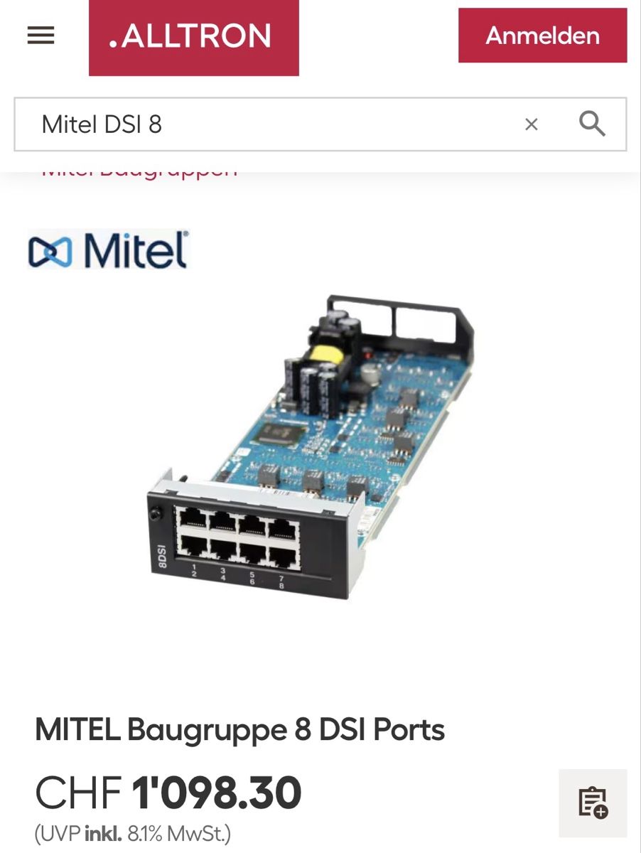 Mitel Telefone: Mitel Modul 8DSI-1A Karte – Gebraucht aus Hünenberg von Robe0 2