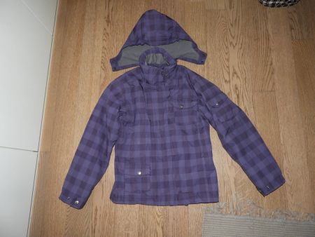 Ski-Jacke Kariert Lila Grösse 152