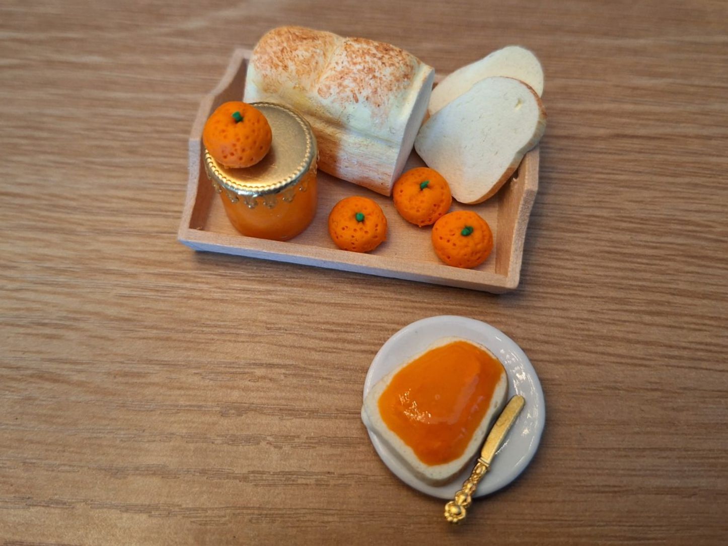 Case e mobili per bambole: Handmade Orangen Frühstück – Nuovo (secondo la descrizione) da Zürich venduto da HandmadeTinyFood 3