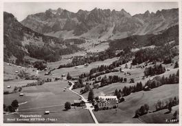 Rietbad, Flugaufnahme mit Hotel Kurhaus, gelaufen 1954