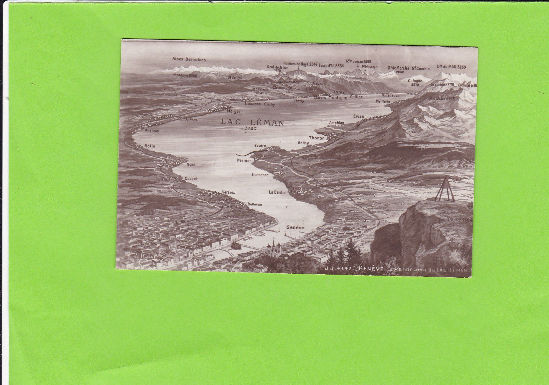 Cartoline postali: Panorama Lac Léman – Usato da St. Peterzell venduto da neckertal