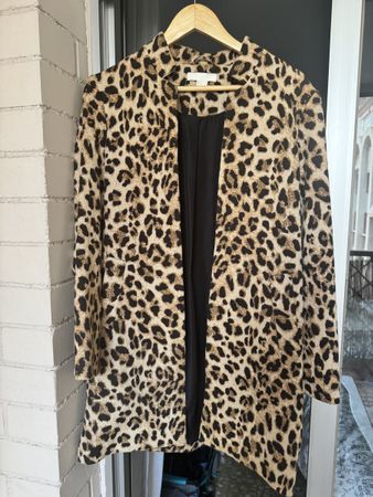 Leopard hm coat xs/34