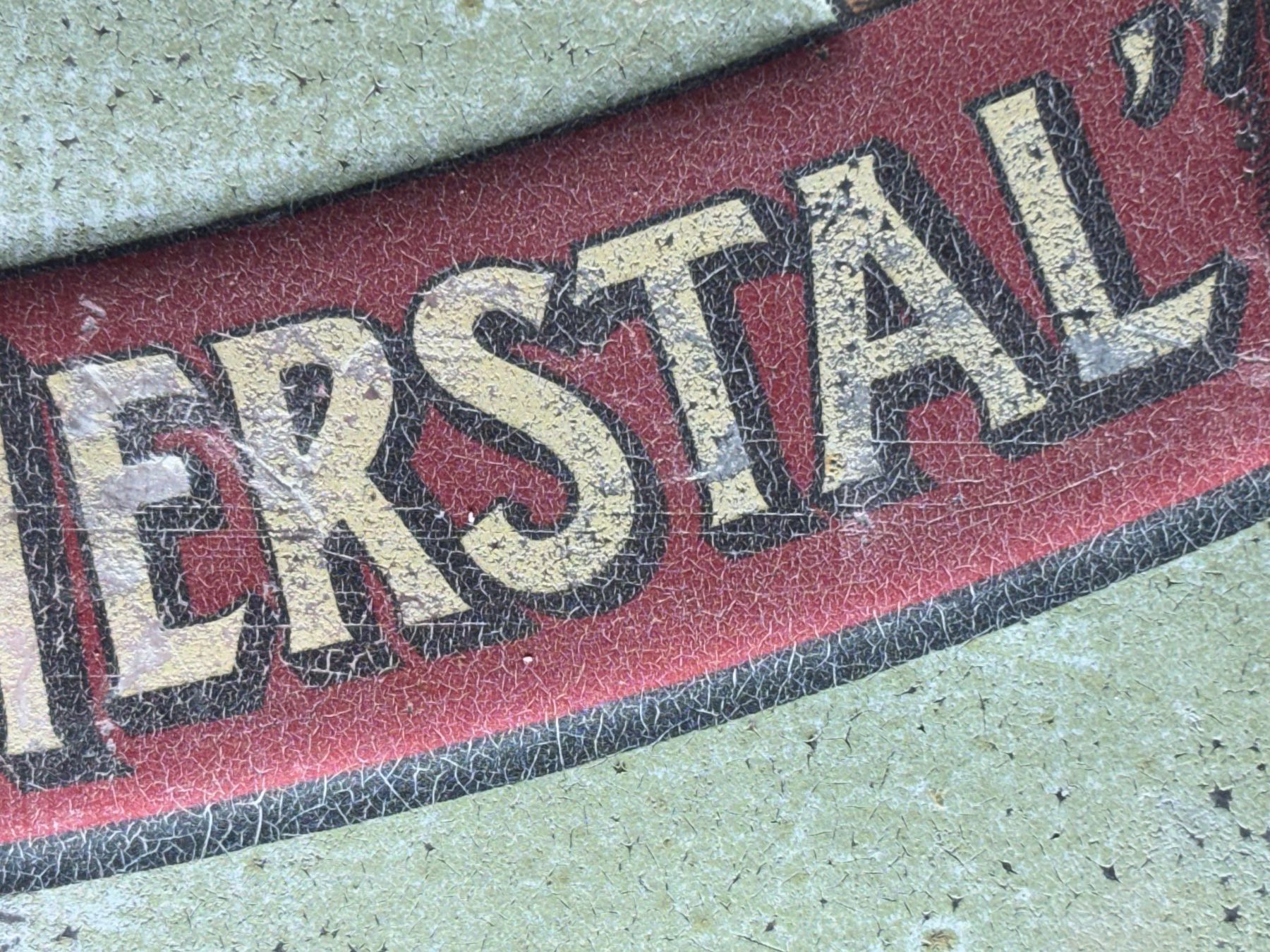 Insegne: Blechschild antik Anker Anthrazit verblasst um 1915 – Usato da Hinwil venduto da DaniBachman 3