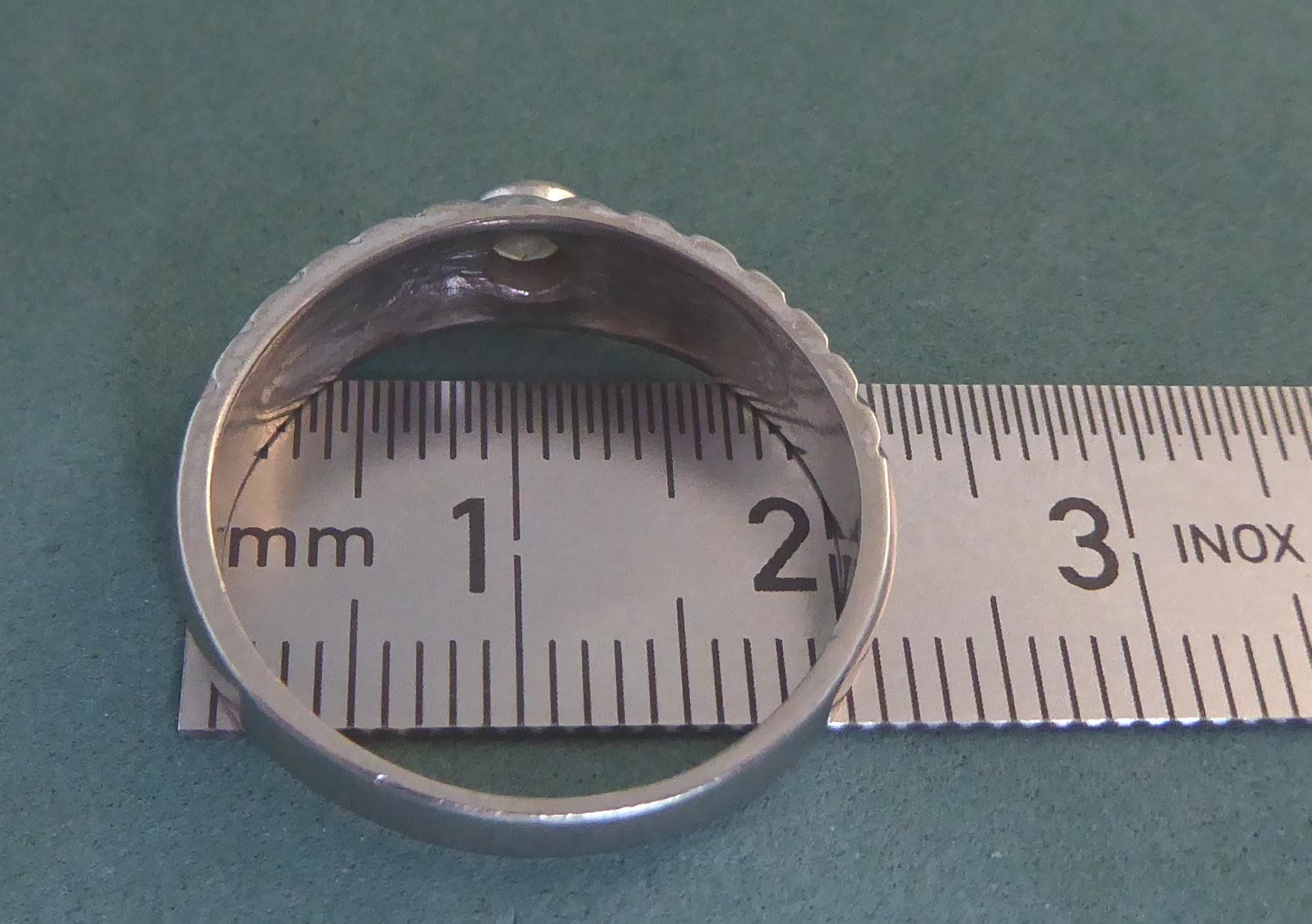 Ringe: Ring 800 Silber mit synthetischem Steinchen vor 1988 – Gebraucht aus Muri AG von silvermouse007 3