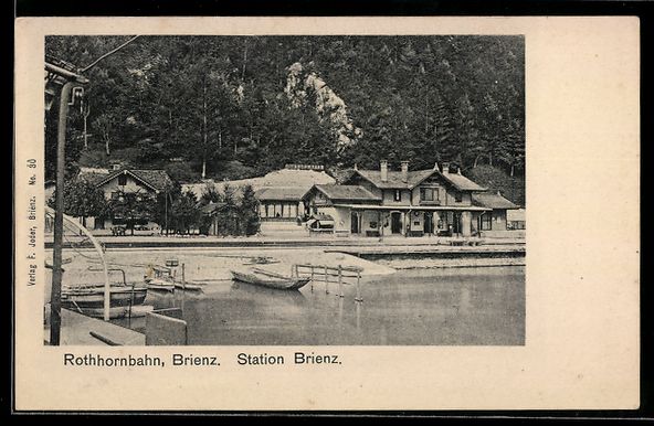 Cartoline postali: Brienz, Station der Rothornbahn, Bahnhof – Usato da Berlin venduto da bartko-reher