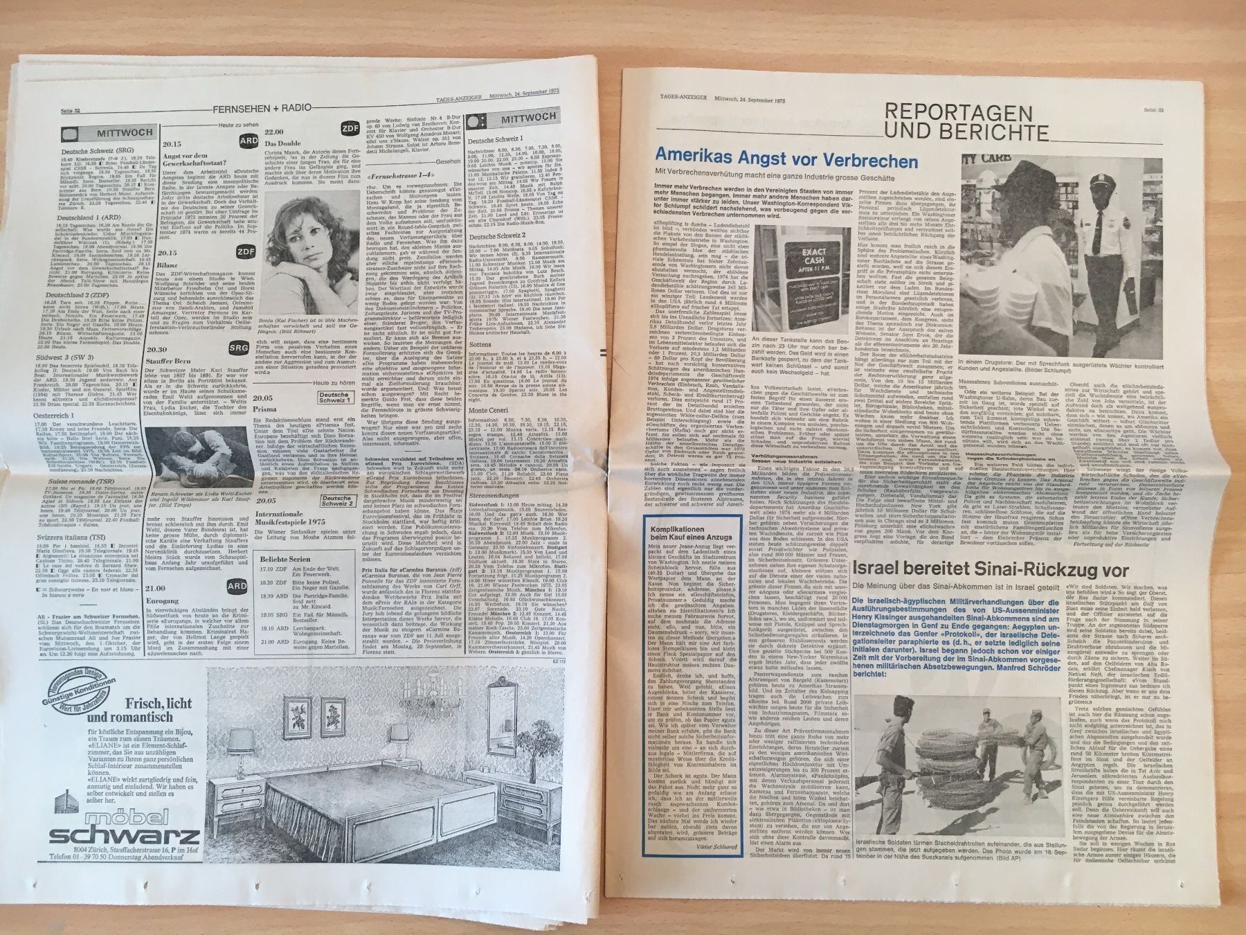 Zeitschriften & Magazine: Tagesanzeiger vom 24. September 1975 – Gebraucht aus Luzern von Jiggy_8898 9
