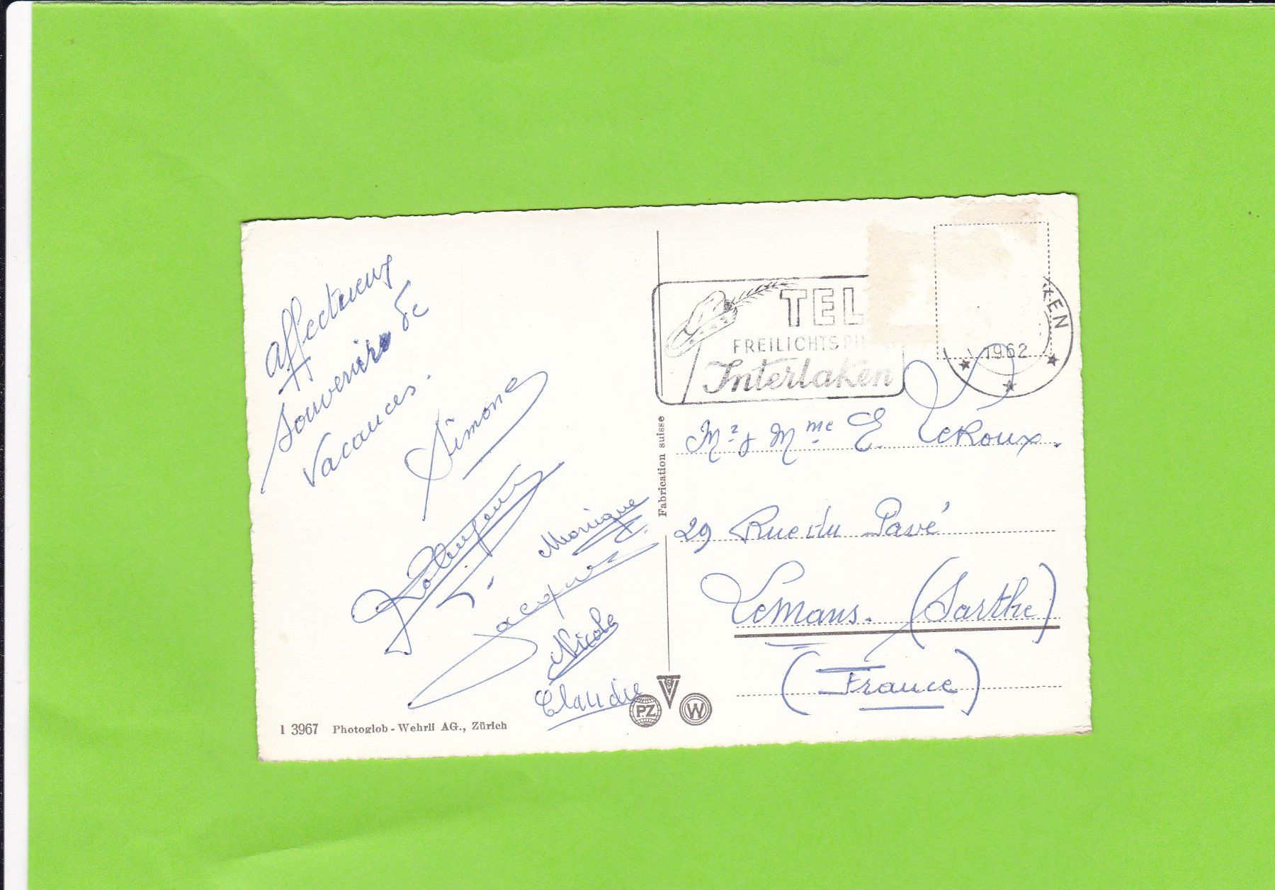 Cartes postales: Interlaken – D'occasion à St. Peterzell par neckertal 1