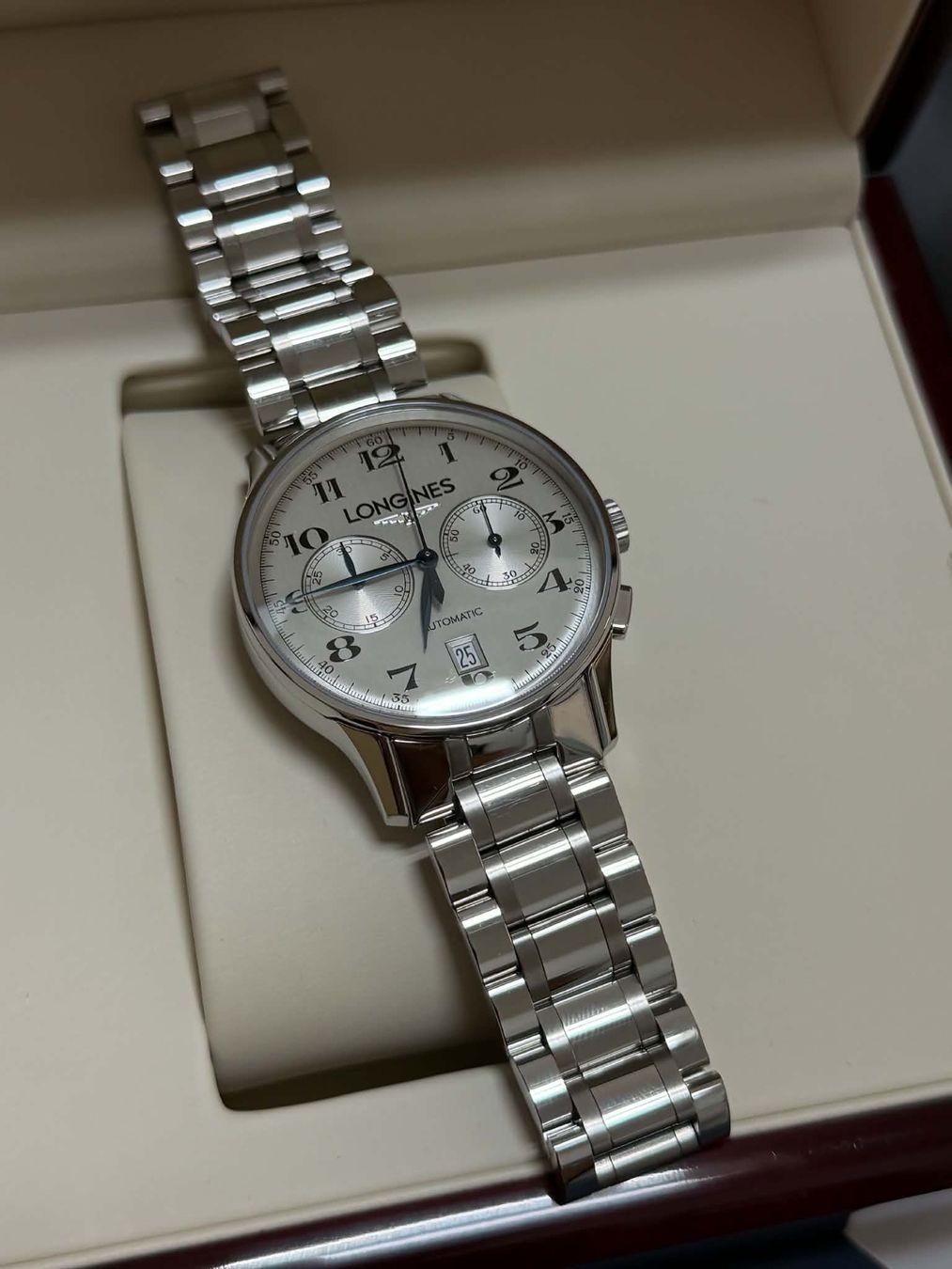 Longines Orologi: Longines Master Collection Chronograph L2.650.4 Box and Pape – Usato da Biel venduto da sml_2vfx 2