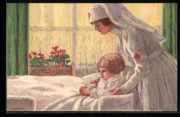 Cartoline postali: Schweizer Bundesfeier 1921, Krankenschwe – Usato da Berlin venduto da bartko-reher