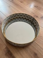Goldener Dekoteller/ Spiegel Teller, Durchmesser 35cm