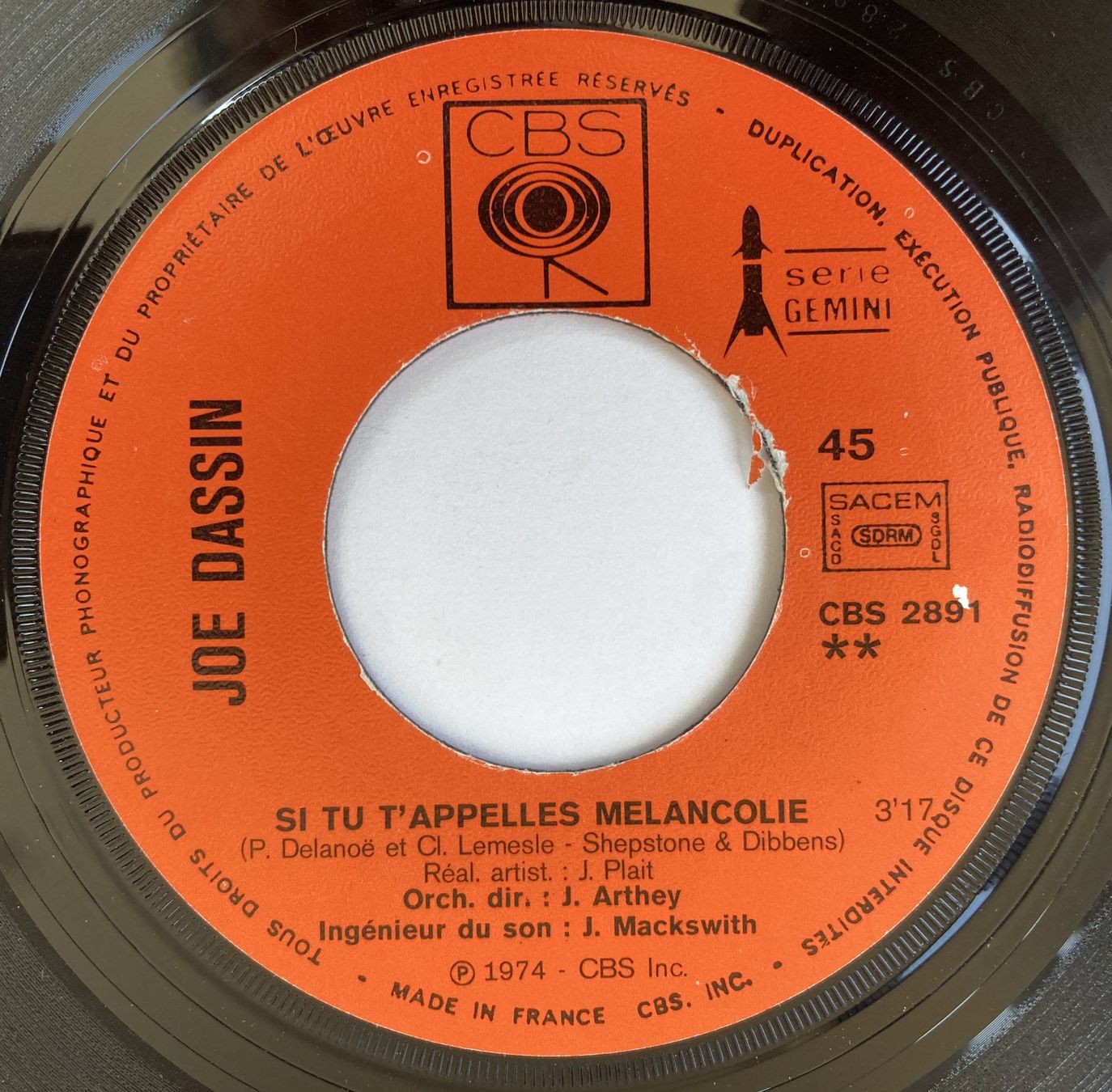 Dischi in vinile: JOE DASSIN - VADE RETRO – Usato da Bottens venduto da hotter-than-hell 2