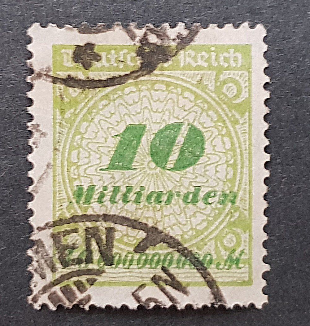 Tutti i francobolli: 1923 Inflationsmarke 10 Milliarden – Usato da Winterthur venduto da Saba1972