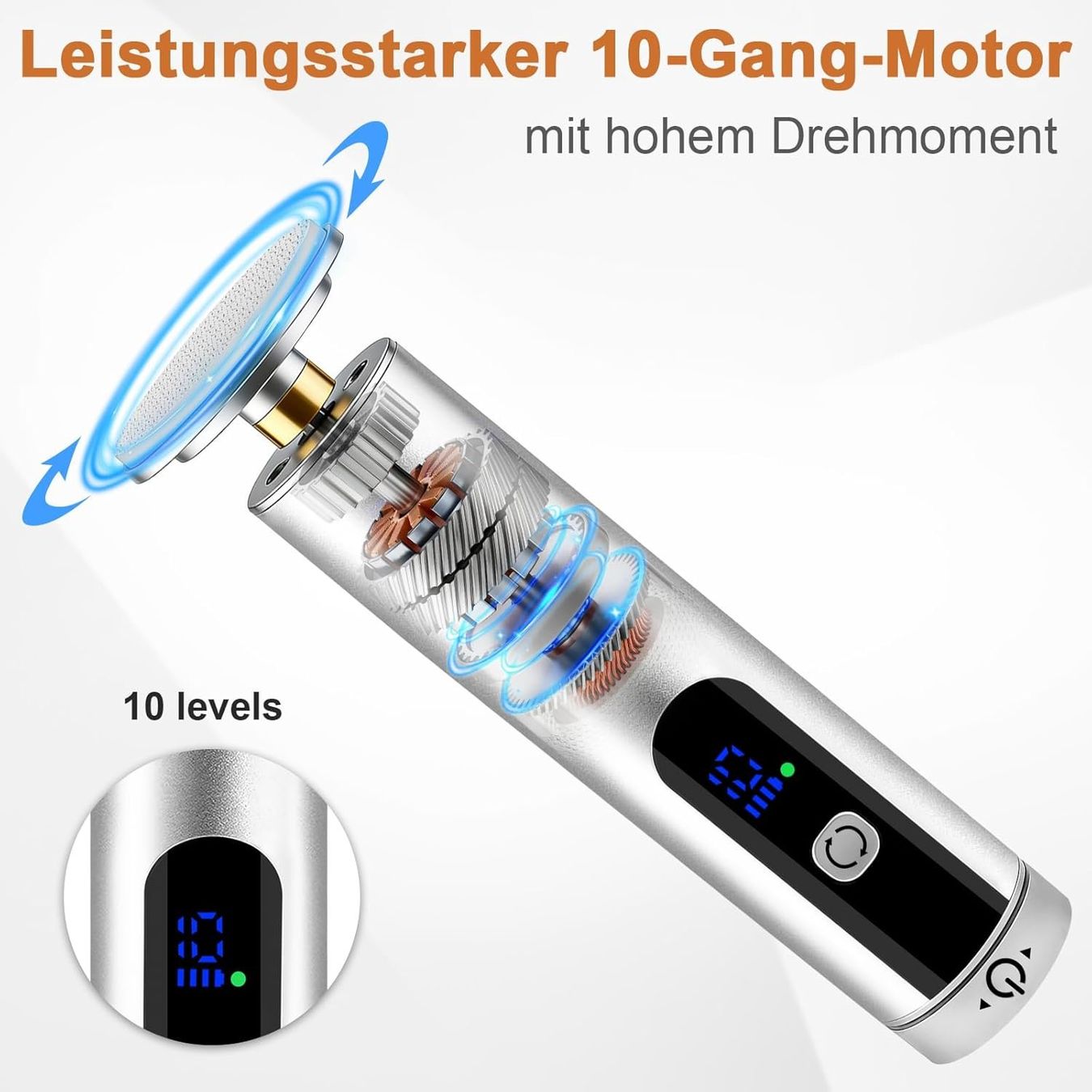 Pedicure: Hornhautentferner elektrisch 10 Stufen USB – Nuovo e nell'imballaggio originale da Suhr venduto da SchnapperCH 1