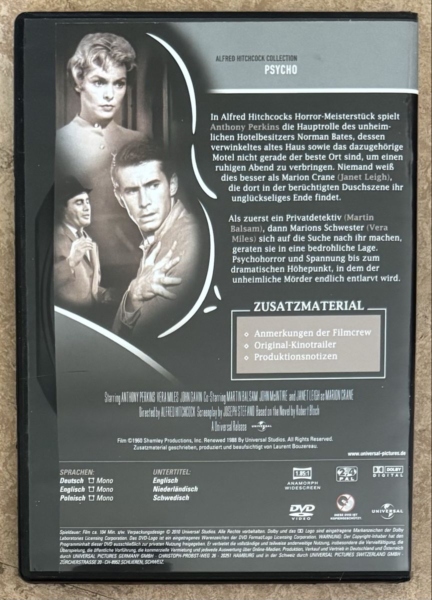 Alle DVDs: PSYCHO – Neu (gemäss Beschreibung) aus Dietikon von AndreaSch01 1