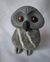 Eule Figur ist Naturstein Handgemacht und einzigartig