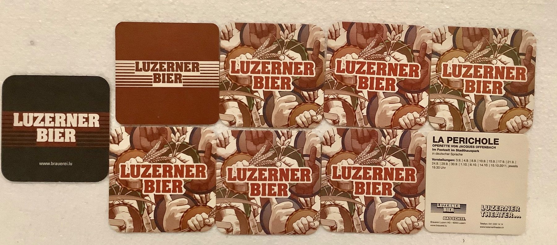 Untersetzer: Luzerner Brauerei Bierdeckeln – Neu und originalverpackt aus Arcegno von Denni 1