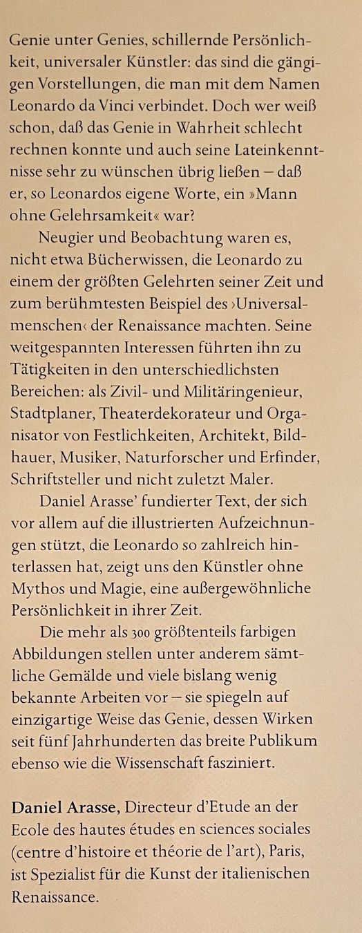 Libri: Leonardo Da Vinci - Von Daniel Arasse – Usato da Savagnier venduto da Ne2065 1