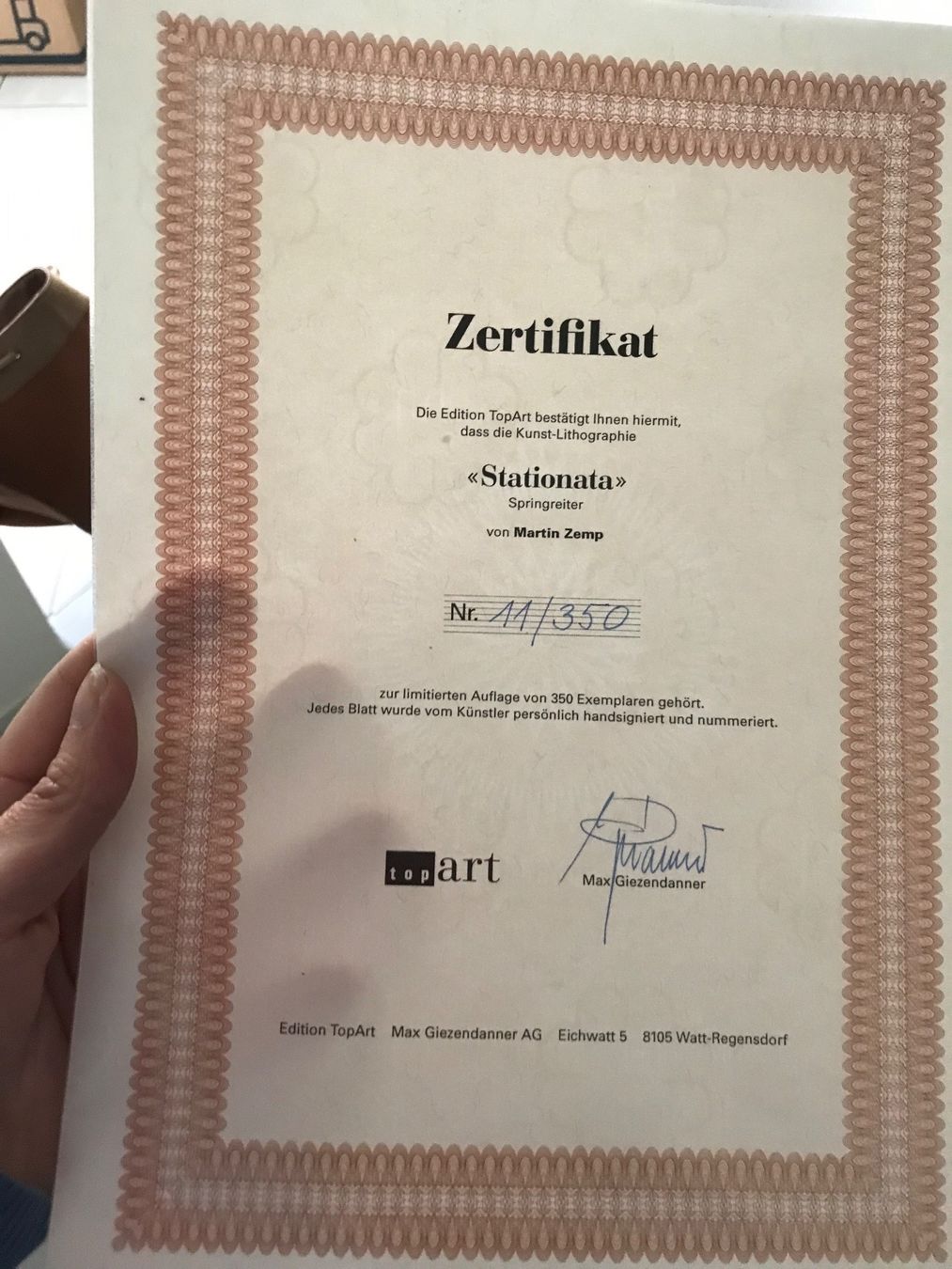Gemälde: Gemälde Springreiter von Martin Zemp – Gebraucht aus Unteraegeri von Alfa_blue 2