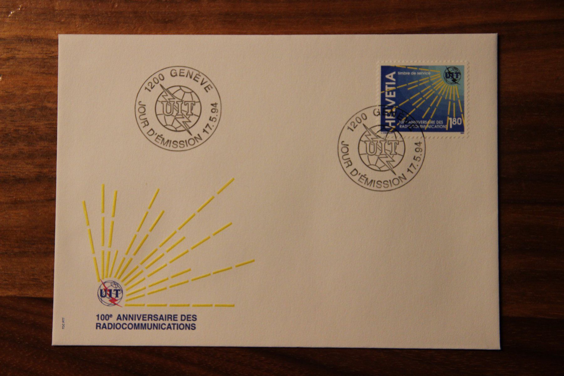 Alle Briefmarken: Schweiz 1994 - FDC - 100e Anniversaire UIT – Neu (gemäss Beschreibung) aus Jona von Southafrica07