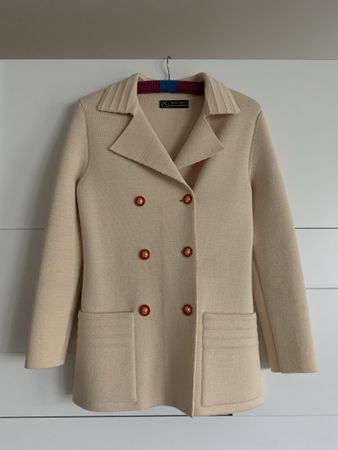 Wollen cardigan jacke beige