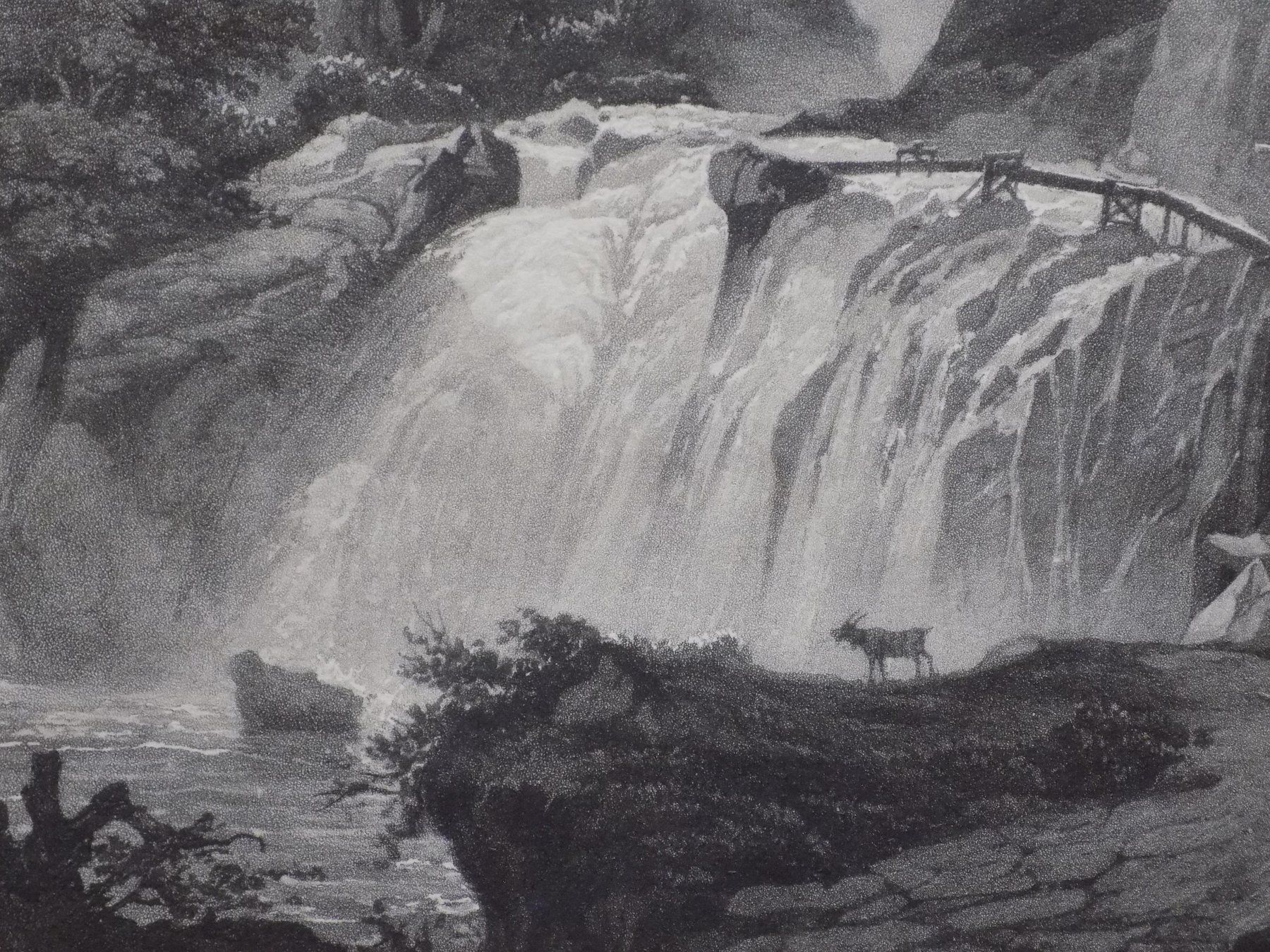 Gravures: Reichenbachfall Berner Oberland Aquatinta – D'occasion à Risch par Antikfee 7