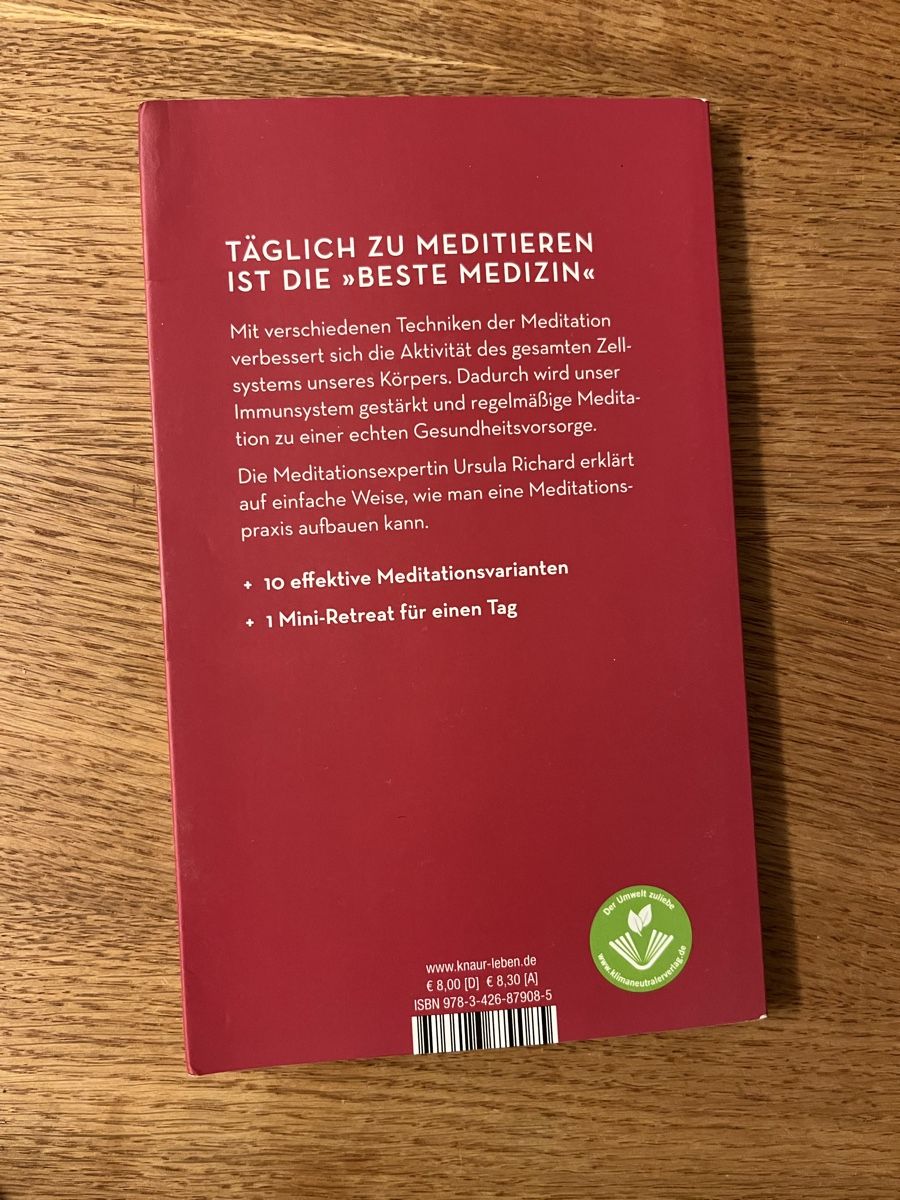 Bücher: Immunbooster Meditation U. Richard – Gebraucht aus Rhäzüns von duudii 2