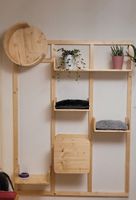 Arbre à chat design en bois artisanal