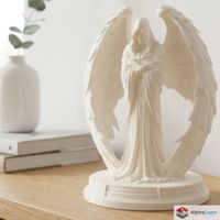 Angel Statue with Wings – Gothic Sculpture - 3D Printed