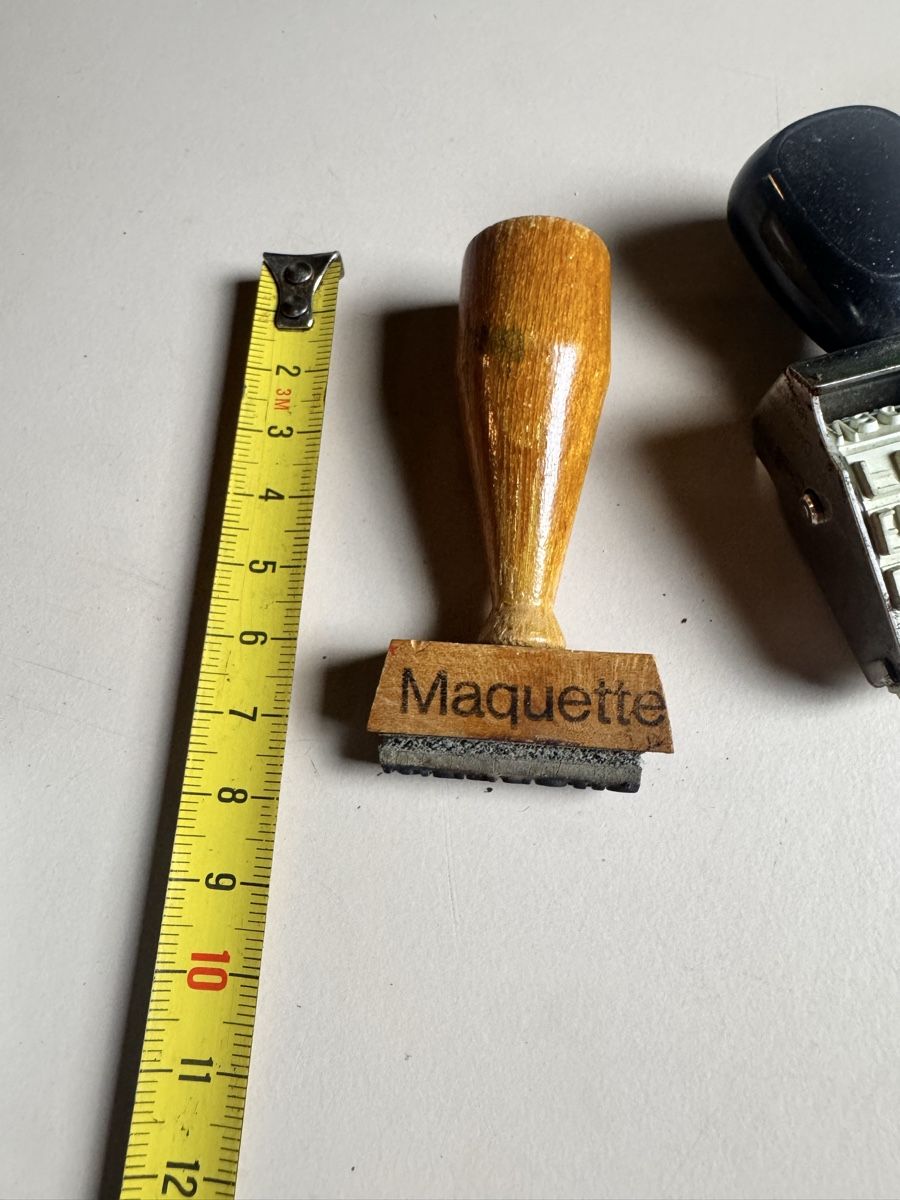 Stempel: Retro Stempel Set: "Maquette" fli – Gebraucht aus Küttigen von Melisch1000 1