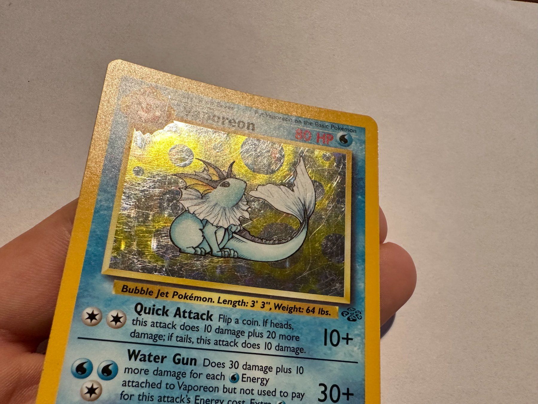 Pokémon Carte collezionabili: Vaporeon holo Jungle EN – Usato da Hagendorn venduto da Pokecollectorch 4