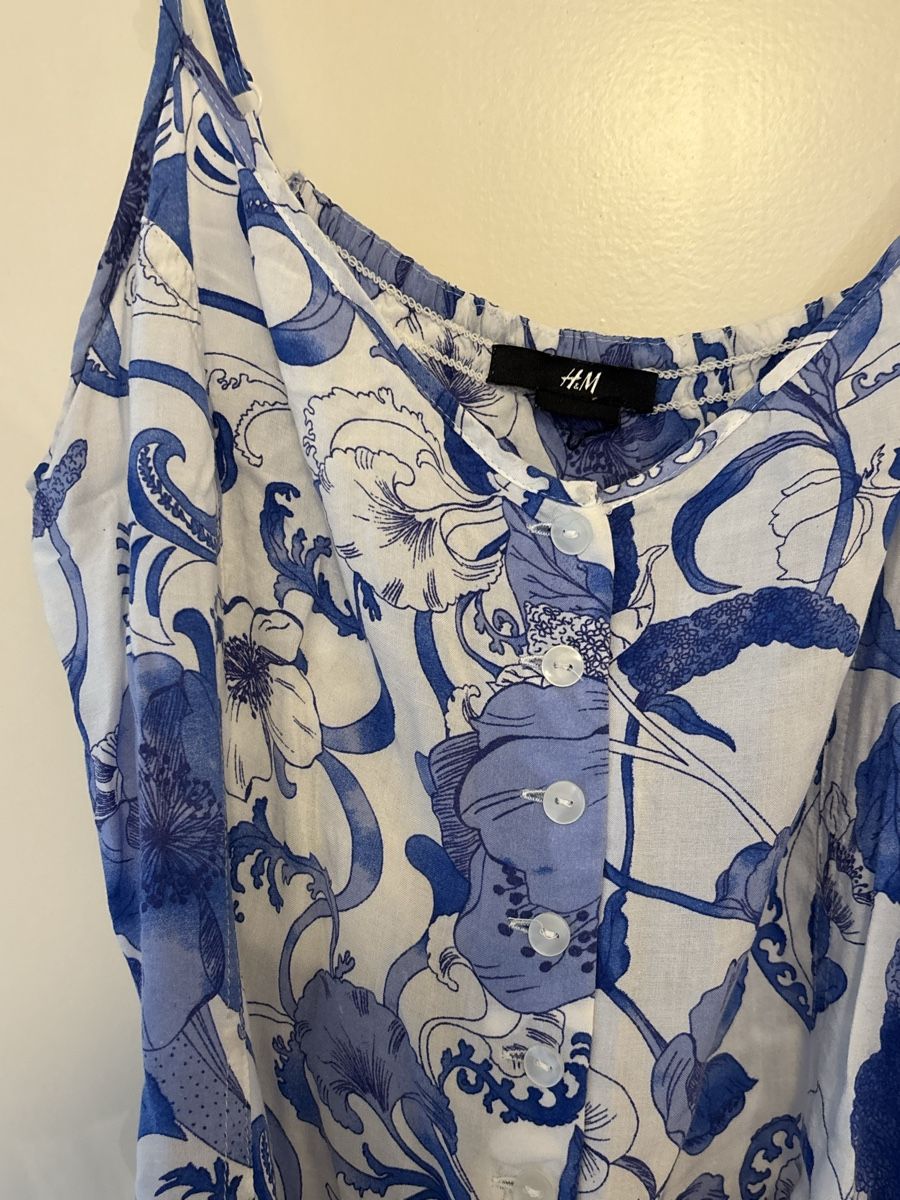 H&M Tute: Jumpsuit mit blauem Blumenmuster, Grösse 36 – Usato da Allenwinden venduto da clamel 1