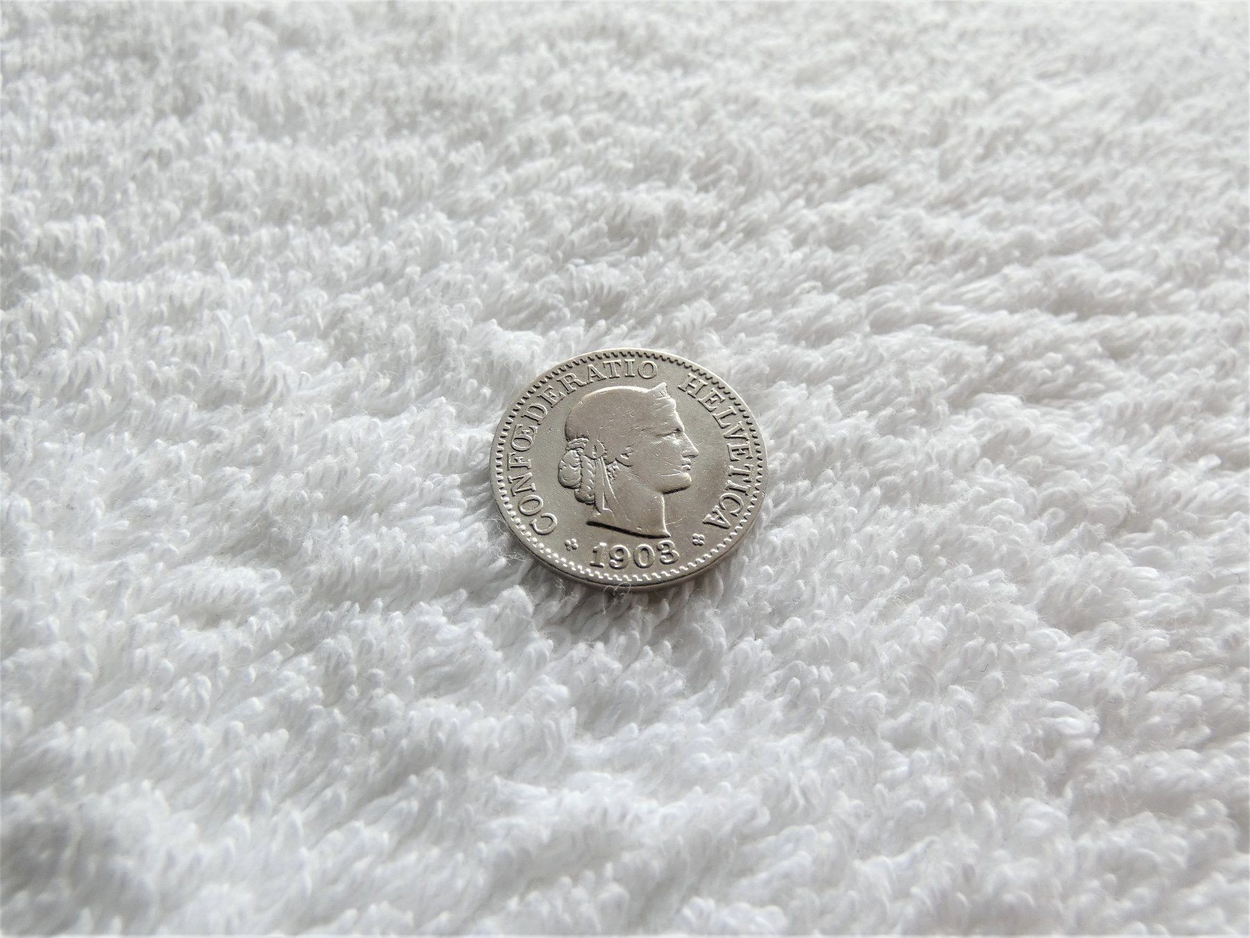 Tutti le monete: 10 centimes/rappen 1903 – Usato da Nyon venduto da Ilmi09