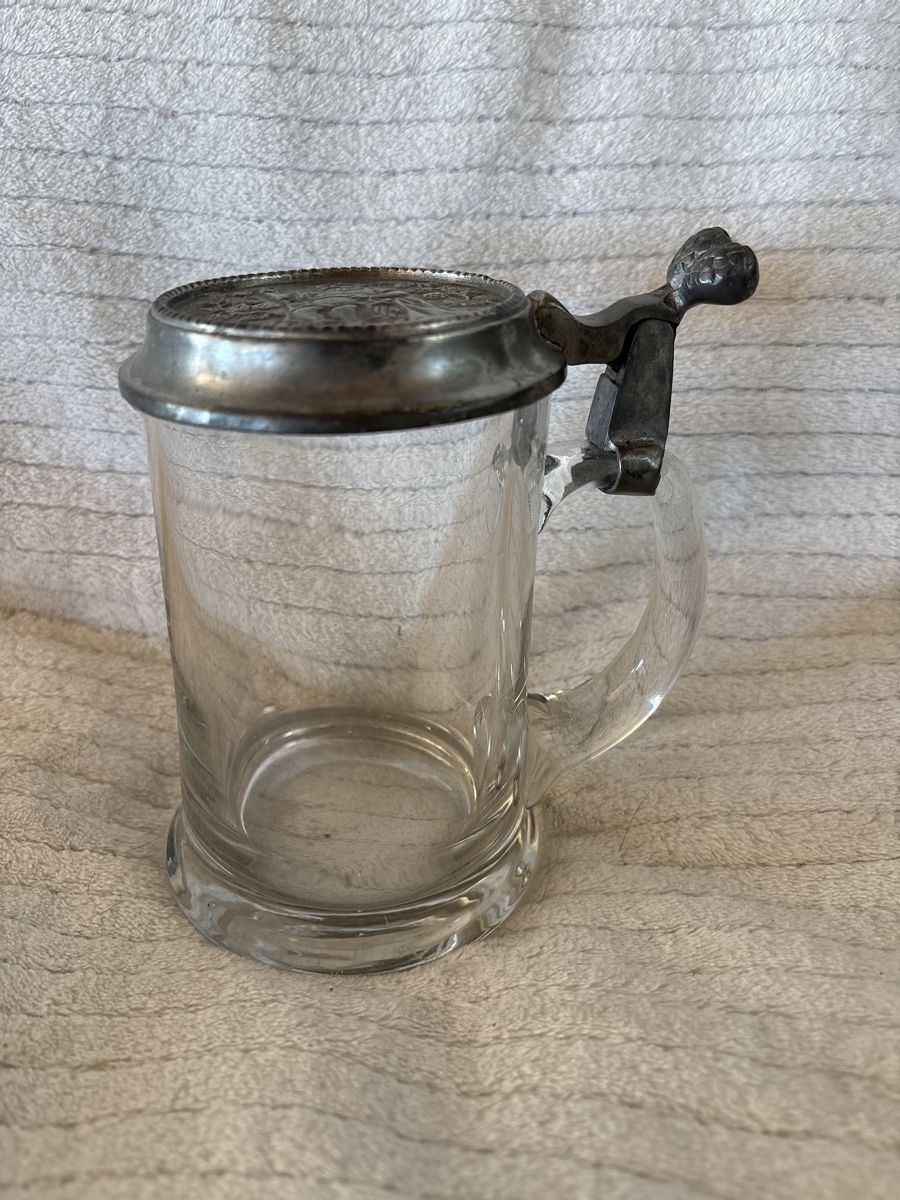 Gläser: Bierhumpen mit Deckel / Glas & Zinn – Gebraucht aus Rümlang von euqinom16