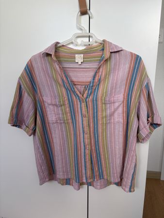 Chemise Des Petits Hauts – taille 1/S – rayures multicolores