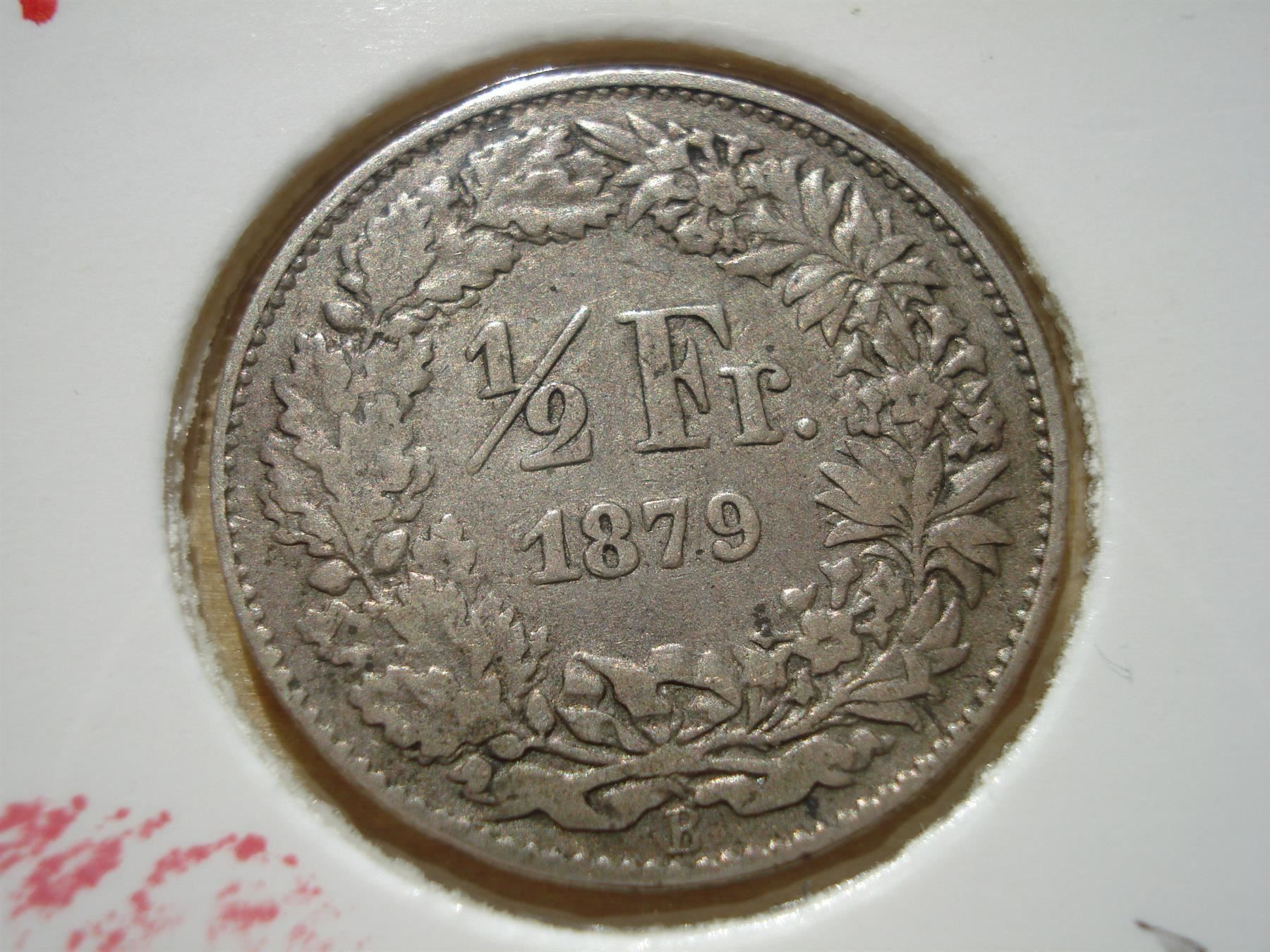 Tutti le monete: (157)  1/2 Franken  1879 – Usato da Erlach venduto da Net-Coins 1