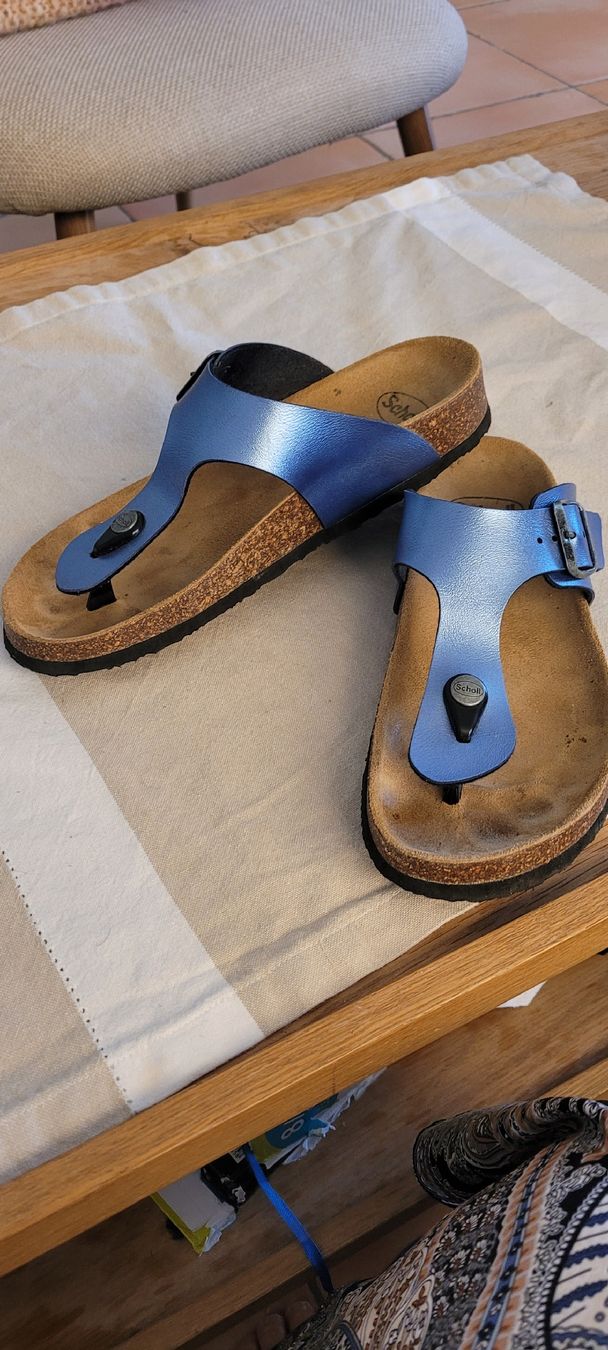 Scholl Scarpe da donna: Scholl sandale 38 bleu – Usato da Echallens venduto da frimousse2008
